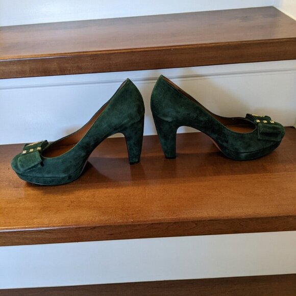 Miss Sixty green suede heels size 39 - Picture 4 of 9